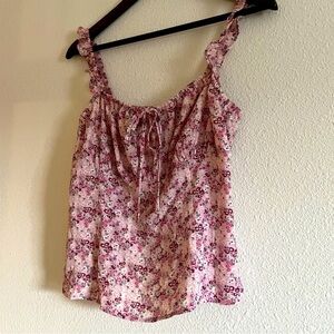 NWOT Lush Pink Floral Tank Top Size Medium